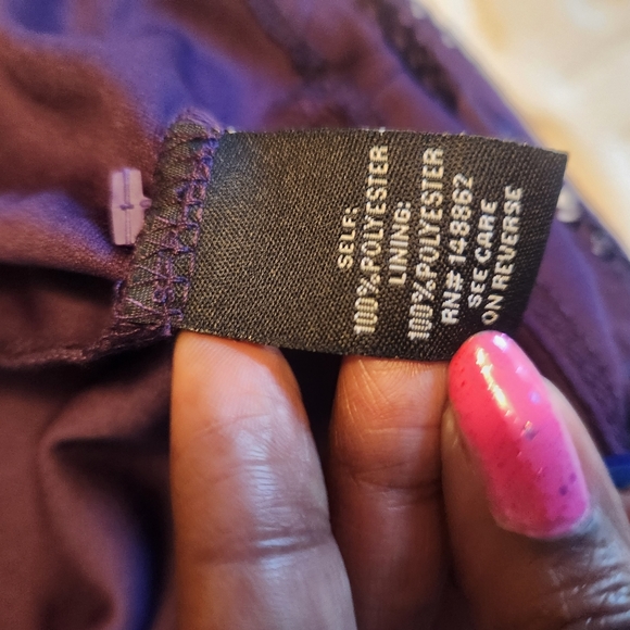 Torrid purple mesh skater mini skirt. Size 1X. Hidden zipper and purple … - Picture 7 of 12